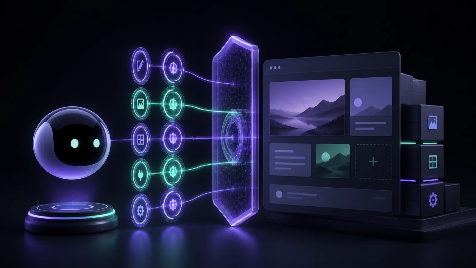 An AI agent using controlled capabilities to work with a protected website